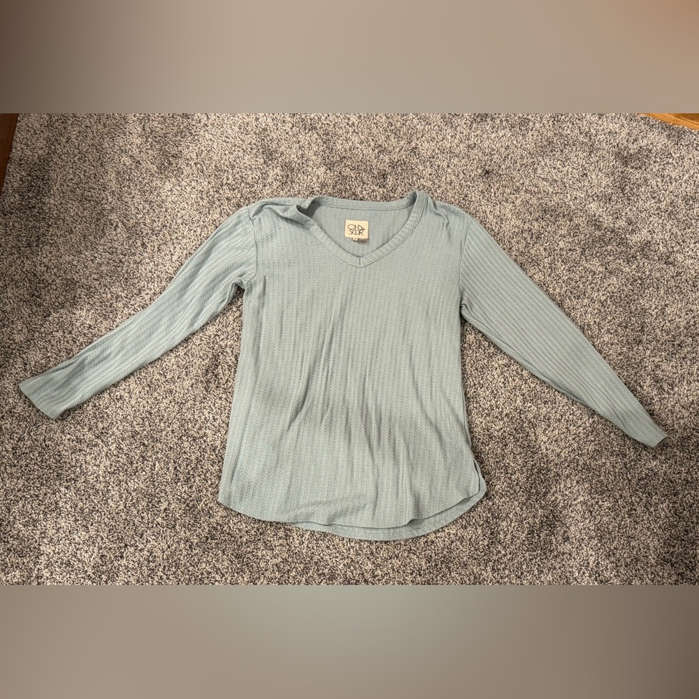 Chaser Light Blue Knit Top
